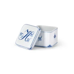 Royal Copenhagen Alfabet Kollektion|Opbevaringskrukker*Alfabet Kollektion firkantet bonbonniere, , 13 cl H