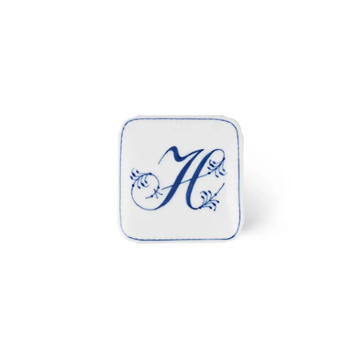 Royal Copenhagen Alfabet Kollektion|Opbevaringskrukker*Alfabet Kollektion firkantet bonbonniere, , 13 cl H