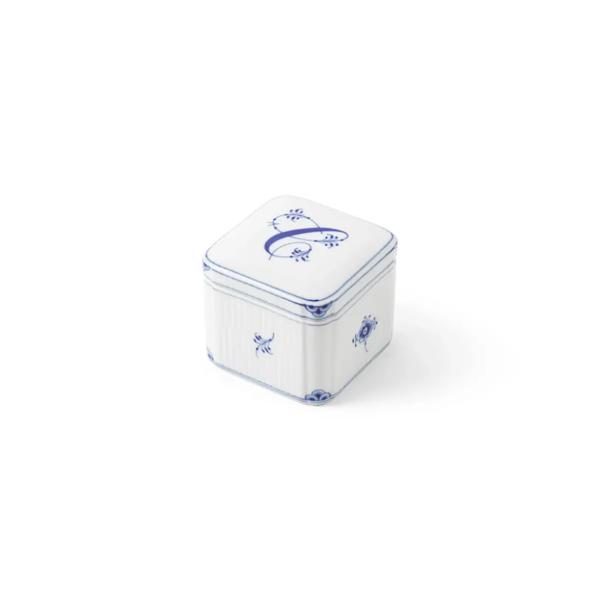 Royal Copenhagen Alfabet Kollektion|Opbevaringskrukker*Alfabet Kollektion firkantet bonbonniere, , 13 l C