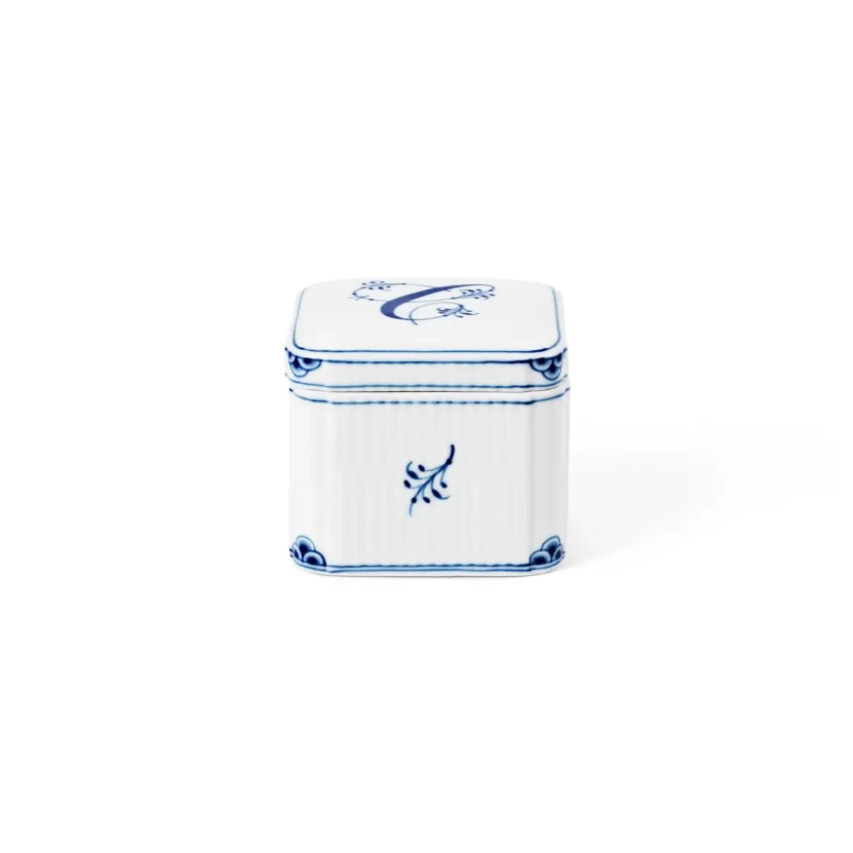 Royal Copenhagen Alfabet Kollektion|Opbevaringskrukker*Alfabet Kollektion firkantet bonbonniere, , 13 l C