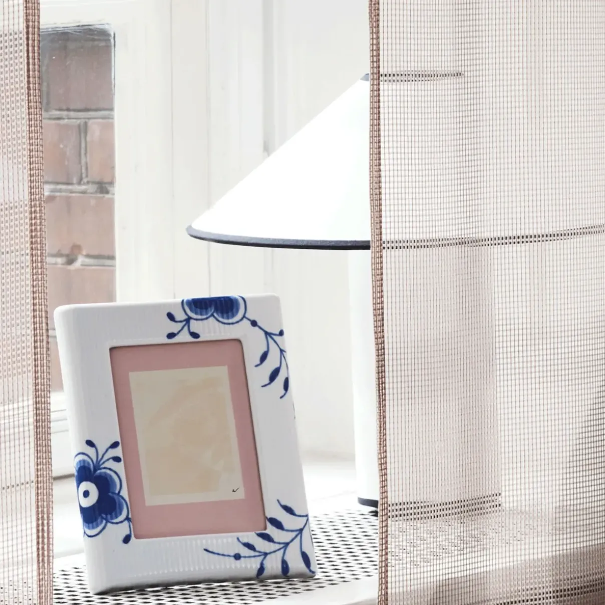Royal Copenhagen Blå Mega Riflet|Home Décor*Blå Mega Riflet billedramme, 21 cm