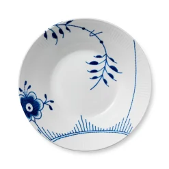 Royal Copenhagen Blå Mega Riflet|Dybe Tallerkener*Blå Mega Riflet dyb tallerken, 24 cm