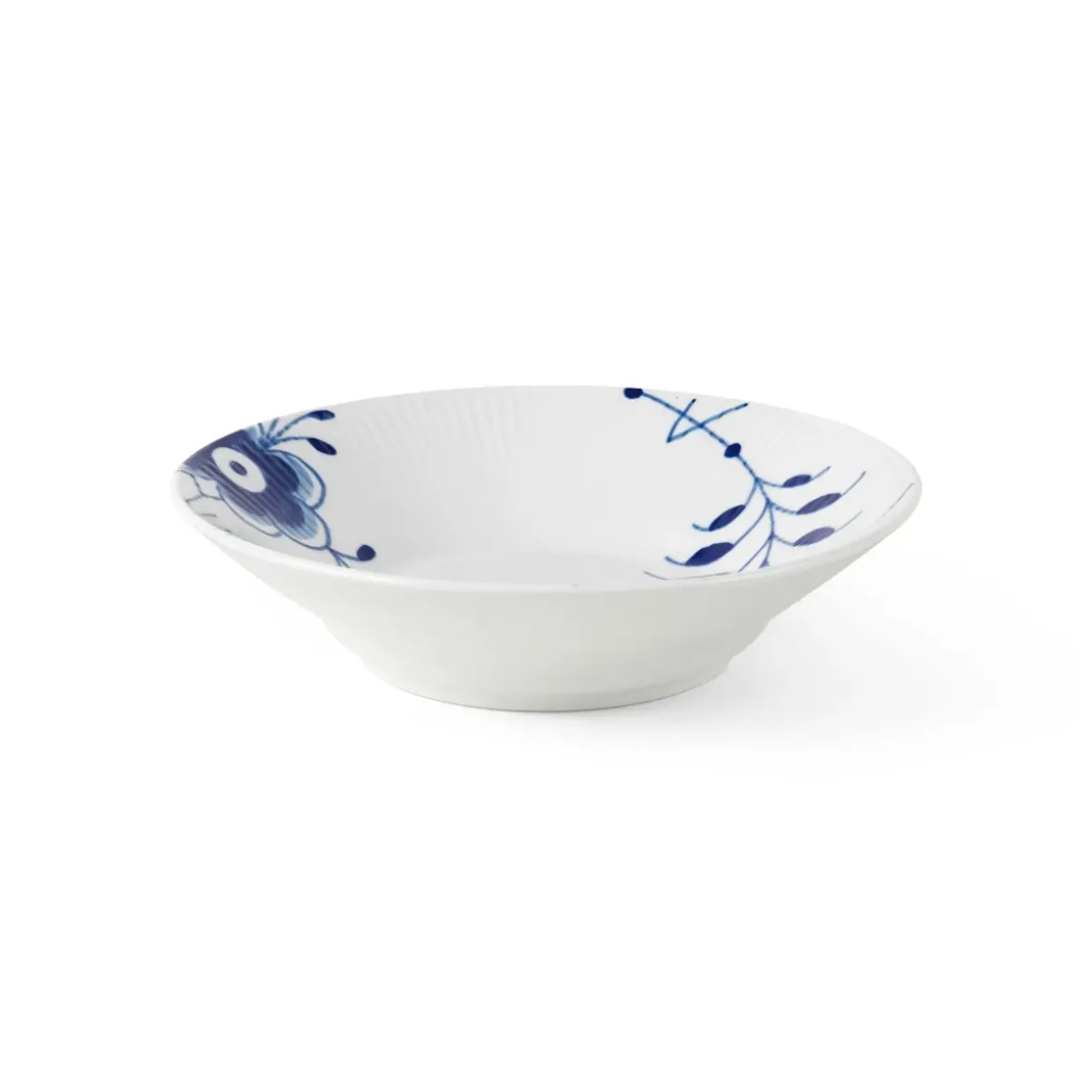 Royal Copenhagen Blå Mega Riflet|Dybe Tallerkener*Blå Mega Riflet dyb tallerken, 21 cm