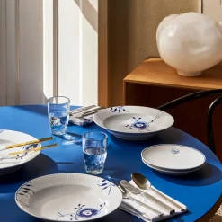 Royal Copenhagen Blå Mega Riflet|Dybe Tallerkener*Blå Mega Riflet dyb tallerken, 27 cm