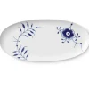 Royal Copenhagen Blå Mega Riflet|Fade*Blå Mega Riflet fad, 37 cm
