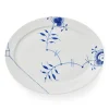 Royal Copenhagen Blå Mega Riflet|Fade*Blå Mega Riflet fad, 35 cm