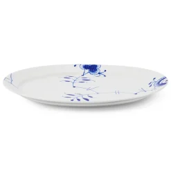 Royal Copenhagen Blå Mega Riflet|Fade*Blå Mega Riflet fad, 35 cm