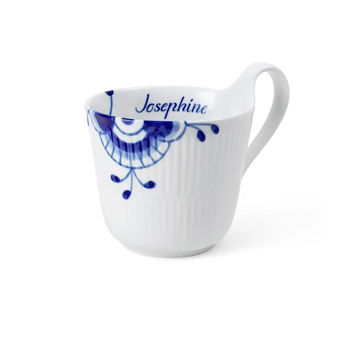 Royal Copenhagen Blå Mega Riflet|Kaffekopper*Blå Mega Riflet højhankskop, , 33 cl Bespoke