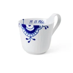 Royal Copenhagen Blå Mega Riflet|Kaffekopper*Blå Mega Riflet højhankskop, , 33 cl Bespoke