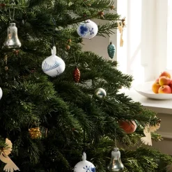 Royal Copenhagen Blå Mega Riflet|Julepynt*Blå Mega Riflet julekugle, , 9,5 cm Dekoration 2