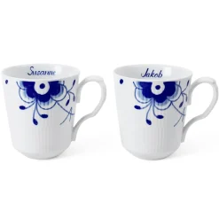 Royal Copenhagen Blå Mega Riflet*Blå Mega Riflet kop, , 38 cl, 2 stk. Bespoke