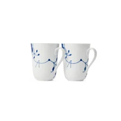 Royal Copenhagen Blå Mega Riflet|Kaffekopper*Blå Mega Riflet kop, 36 cl, 2 stk.