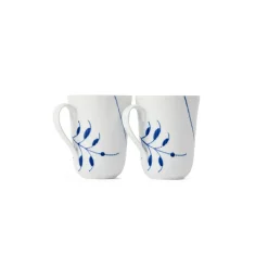 Royal Copenhagen Blå Mega Riflet|Kaffekopper*Blå Mega Riflet kop, 36 cl, 2 stk.