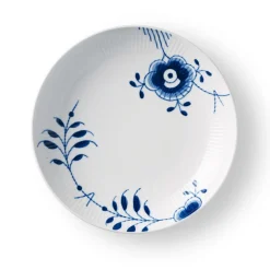 Royal Copenhagen Blå Mega Riflet|Middagstallerkener*Blå Mega Riflet lav skål, 25 cm