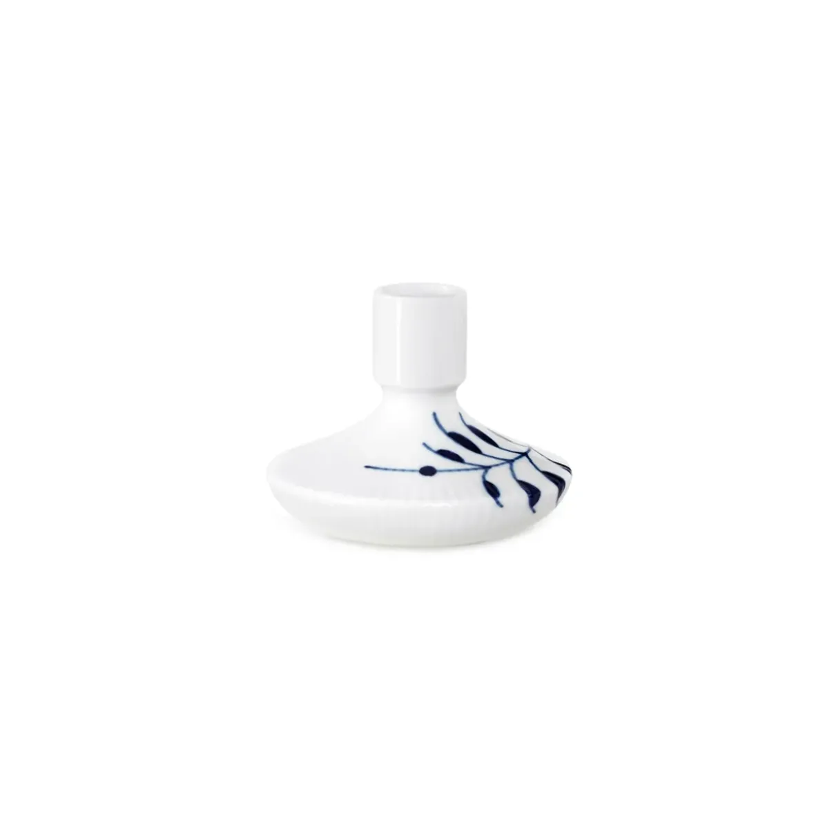 Royal Copenhagen Blå Mega Riflet|Lysestager*Blå Mega Riflet lysestage, 8 cm