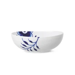 Royal Copenhagen Blå Mega Riflet|Snackskåle*Blå Mega Riflet oval skål, 37 cl