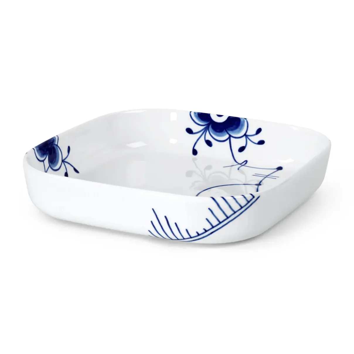 Royal Copenhagen Blå Mega Riflet|Ovnfaste Fade*Blå Mega Riflet ovnfast fad, 25 cm
