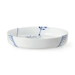 Royal Copenhagen Blå Mega Riflet|Ovnfaste Fade*Blå Mega Riflet ovnfast fad, 27 cm