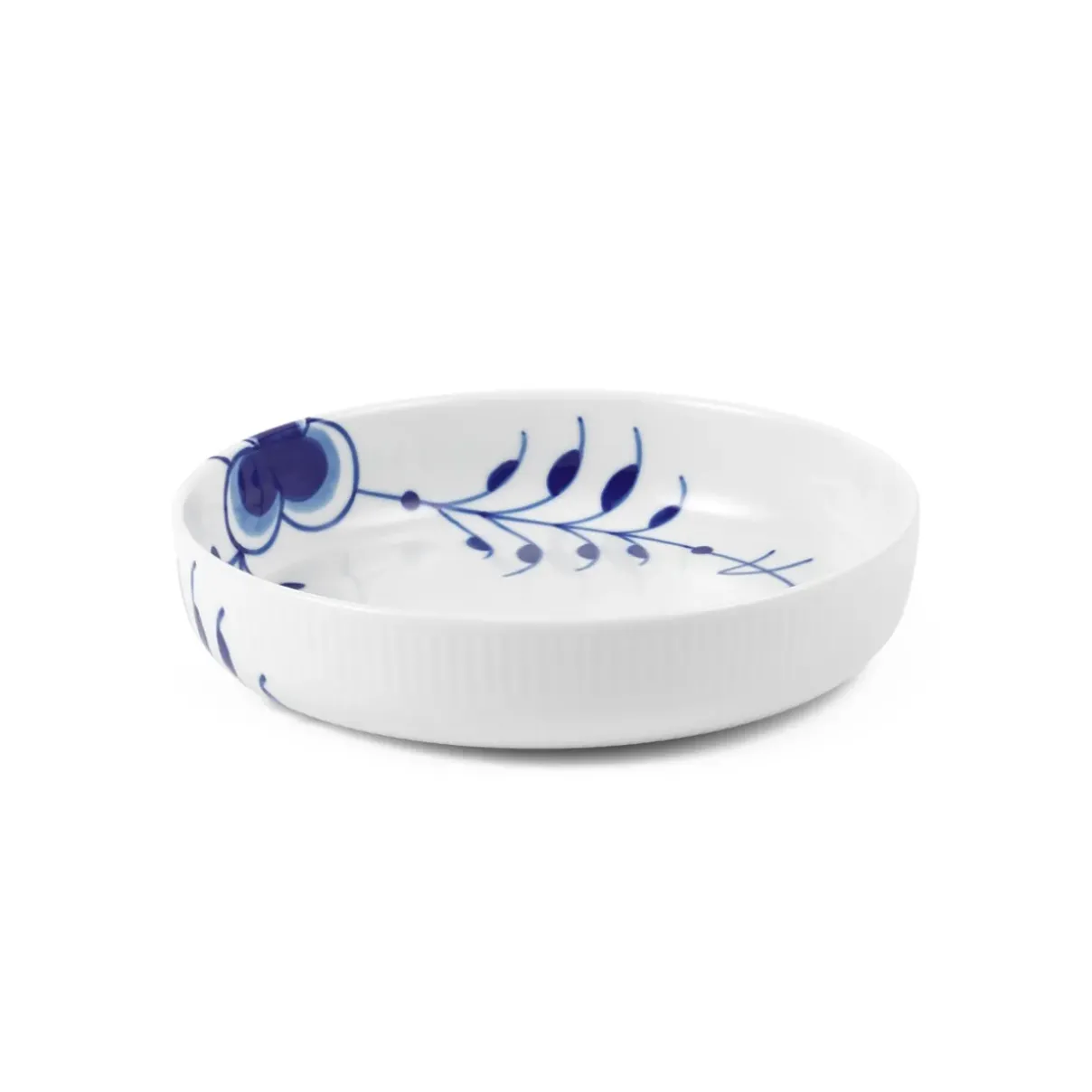 Royal Copenhagen Blå Mega Riflet|Ovnfaste Fade*Blå Mega Riflet ovnfast fad, 18,5 cm