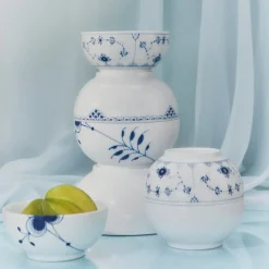 Royal Copenhagen Blå Mega Riflet|Salatskåle*Blå Mega Riflet skål, 110 cl