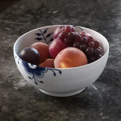 Royal Copenhagen Blå Mega Riflet|Salatskåle*Blå Mega Riflet skål, 310 cl