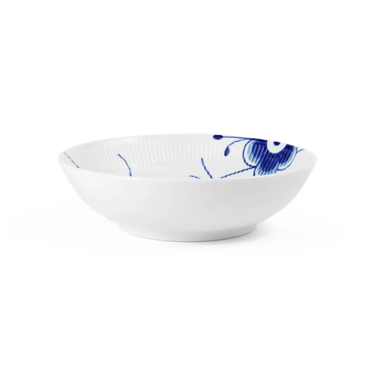 Royal Copenhagen Blå Mega Riflet|Salatskåle*Blå Mega Riflet skål, 110 cl Blå Mega Riflet