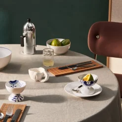 Royal Copenhagen Blå Mega Riflet|Frugtskåle*Blå Mega Riflet skål på fod, 19 cl