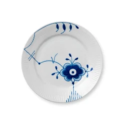 Royal Copenhagen Blå Mega Riflet|Desserttallerkener*Blå Mega Riflet tallerken, , 19 cm Dekoration 6