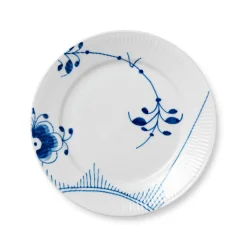 Royal Copenhagen Blå Mega Riflet|Frokost Tallerkener*Blå Mega Riflet tallerken, , 22 cm Dekoration 2