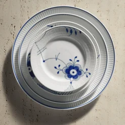 Royal Copenhagen Blå Mega Riflet|Frokost Tallerkener*Blå Mega Riflet tallerken, , 19 cm Dekoration 2