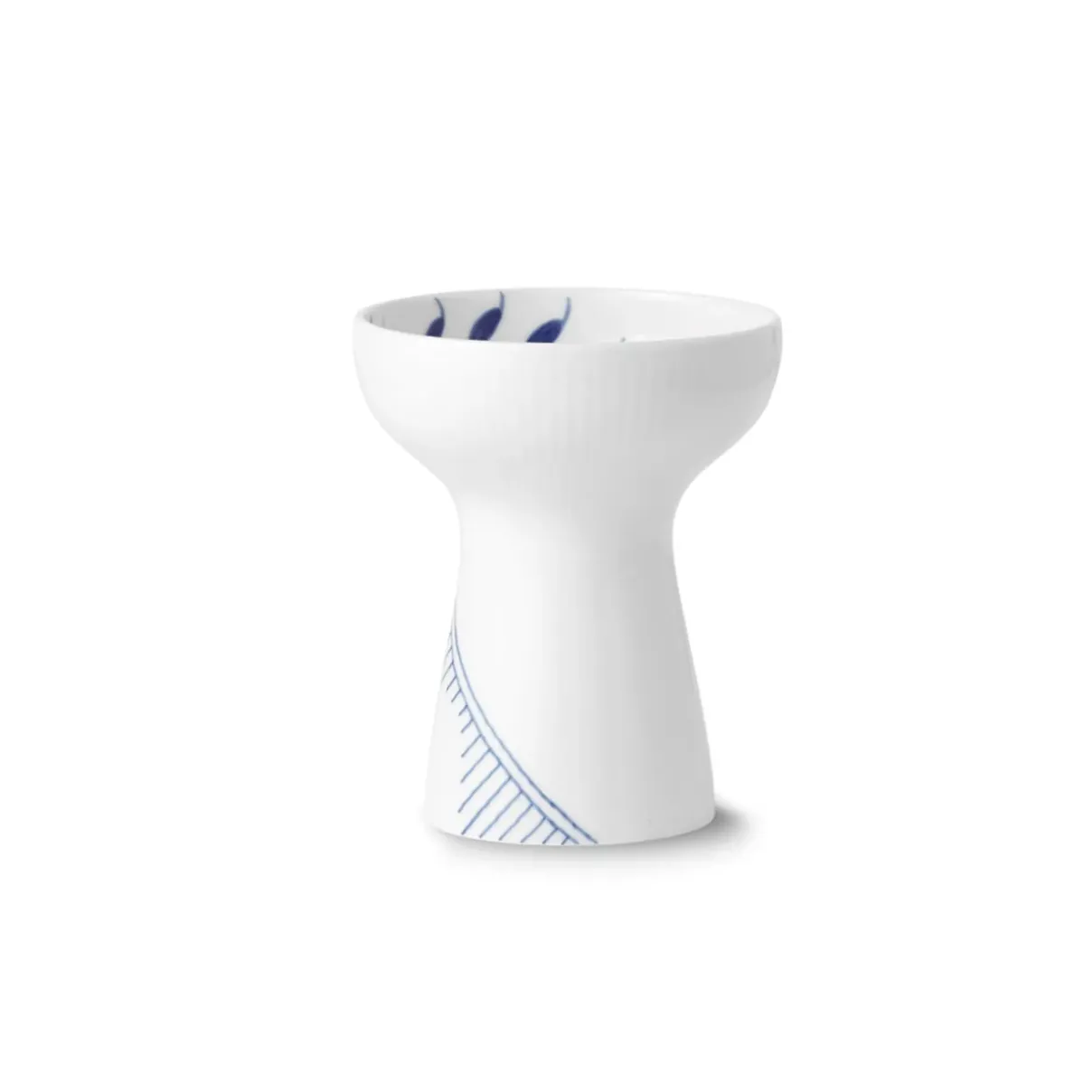 Royal Copenhagen Blå Mega Riflet|Home Décor*Blå Mega Riflet vase, 15 cm