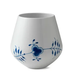 Royal Copenhagen Blå Mega Riflet|Home Décor*Blå Mega Riflet vase, 20,5 cm