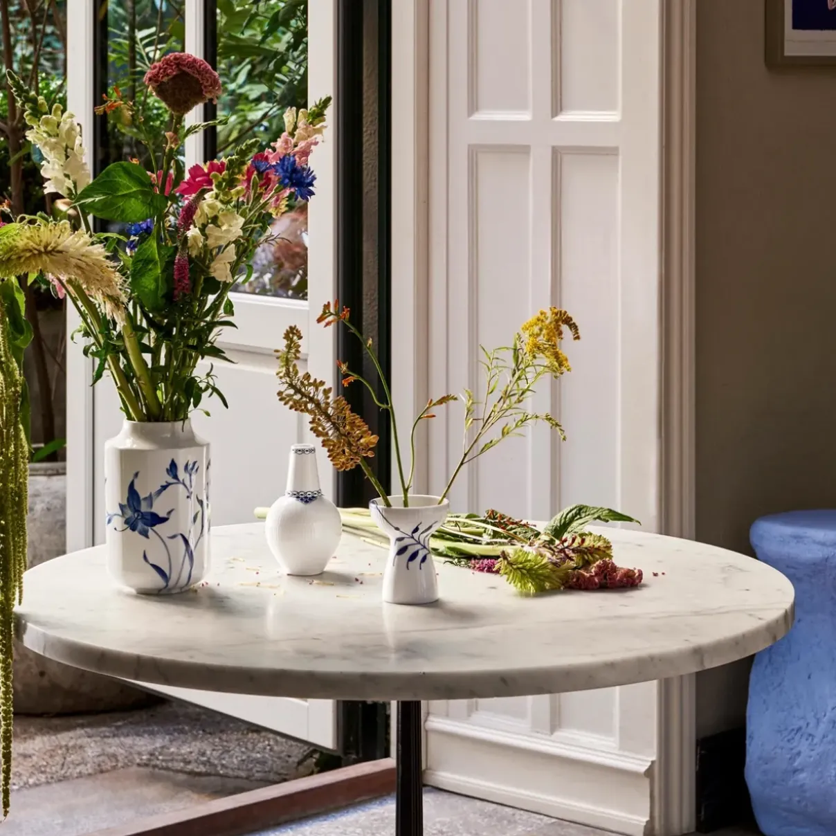 Royal Copenhagen Blå Mega Riflet|Home Décor*Blå Mega Riflet vase, 11 cm