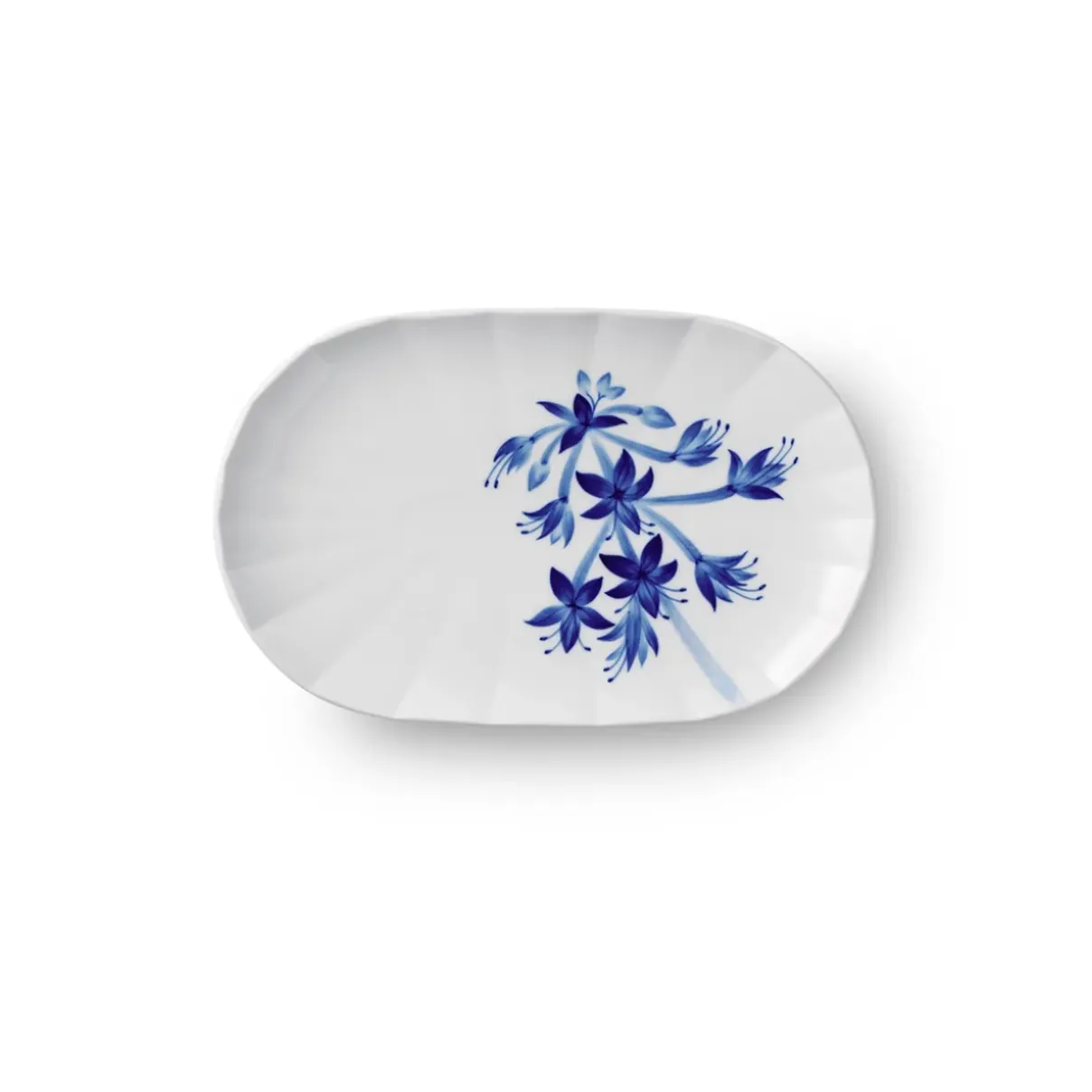 Royal Copenhagen Blomst|Ovale Tallerkener*blomst fad, Hosta, 24 cm