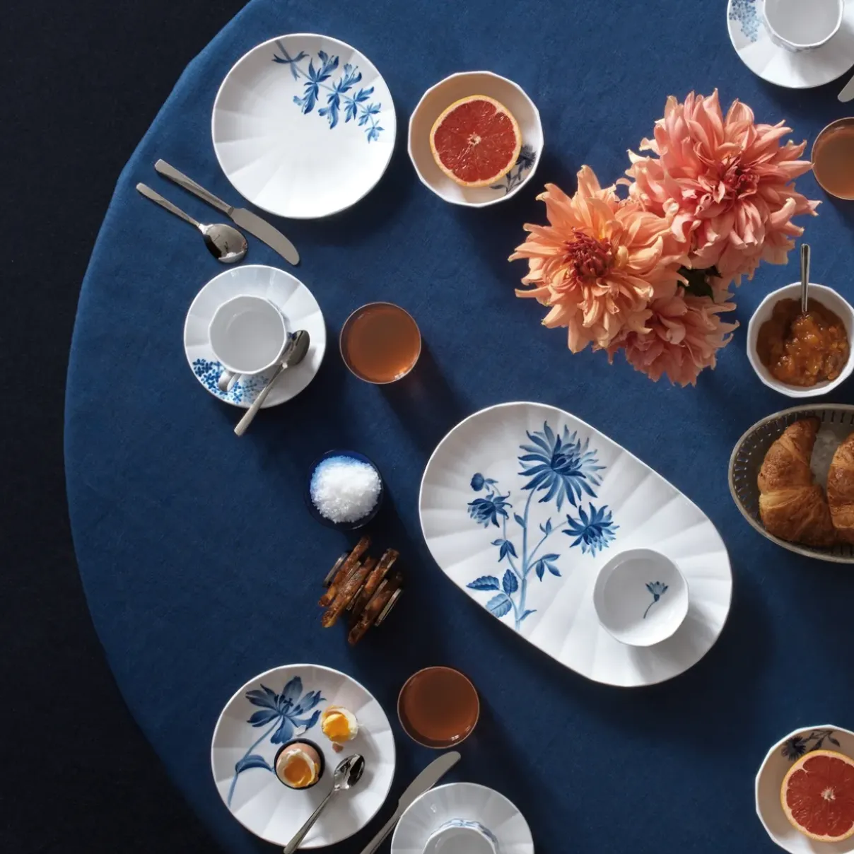 Royal Copenhagen Blomst|Frokost Tallerkener*blomst tallerken, Hyacint, 22 cm