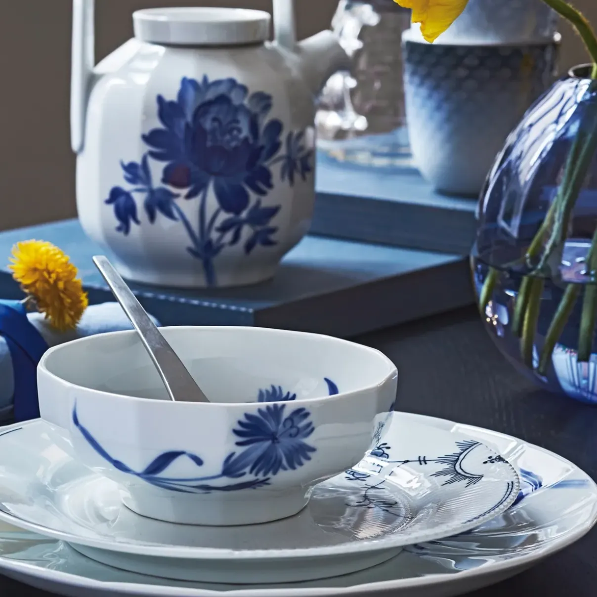 Royal Copenhagen Blomst|Kander*blomst tekande, Træpæon, 100 cl