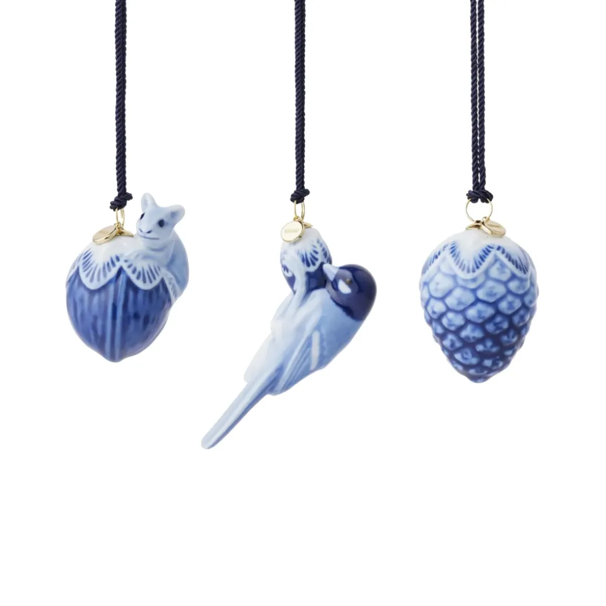 Royal Copenhagen Blå Samlerartikler|Blå Samlerartikler*Blå Samlerartikler mini ornament, 4,5 cm, 3 stk.