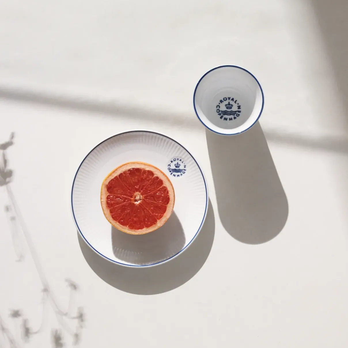 Royal Copenhagen Blueline|Desserttallerkener*Blueline tallerken coupe, 19 cm