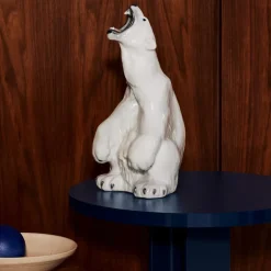 Royal Copenhagen Home Décor|Skulpturer Og Figurer*Figurer brølende isbjørn, 33,5 cm Brølende