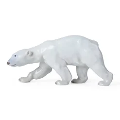 Royal Copenhagen Home Décor|Skulpturer Og Figurer*Figurer gående isbjørn, 14 cm Gående