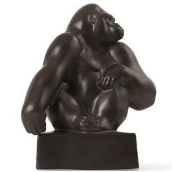 Royal Copenhagen Home Décor|Skulpturer Og Figurer*Figurer gorilla med hagen hvilende på skulderen, 20 cm