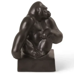 Royal Copenhagen Home Décor|Skulpturer Og Figurer*Figurer gorilla med hagen hvilende på skulderen, 20 cm