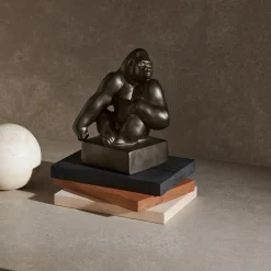 Royal Copenhagen Home Décor|Skulpturer Og Figurer*Figurer gorilla med hagen hvilende på skulderen, 20 cm
