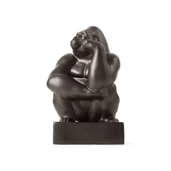 Royal Copenhagen Home Décor|Skulpturer Og Figurer*Figurer gorilla med hånd mod kind, 21 cm