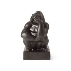 Royal Copenhagen Home Décor|Skulpturer Og Figurer*Figurer gorilla med hånd mod kind, 21 cm
