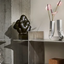 Royal Copenhagen Home Décor|Skulpturer Og Figurer*Figurer gorilla med hovedet hvilende på hånden, 40 cm