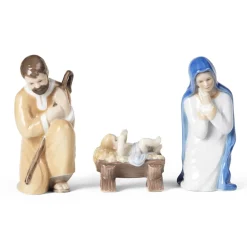 Royal Copenhagen Home Décor|Skulpturer Og Figurer*Figurer krybbespil, Joseph, Maria og Jesusbarnet, 13 cm, 13 cm, 5,5 cm, 3 stk.