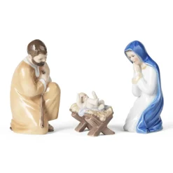 Royal Copenhagen Home Décor|Skulpturer Og Figurer*Figurer krybbespil, Joseph, Maria og Jesusbarnet, 13 cm, 13 cm, 5,5 cm, 3 stk.