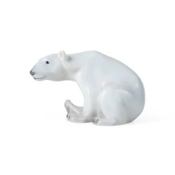 Royal Copenhagen Home Décor|Skulpturer Og Figurer*Figurer isbjørn, 12 cm Siddende