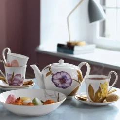 Royal Copenhagen Flora|Kaffekopper*Flora højhankskop og underkop, , 27 cl Iris